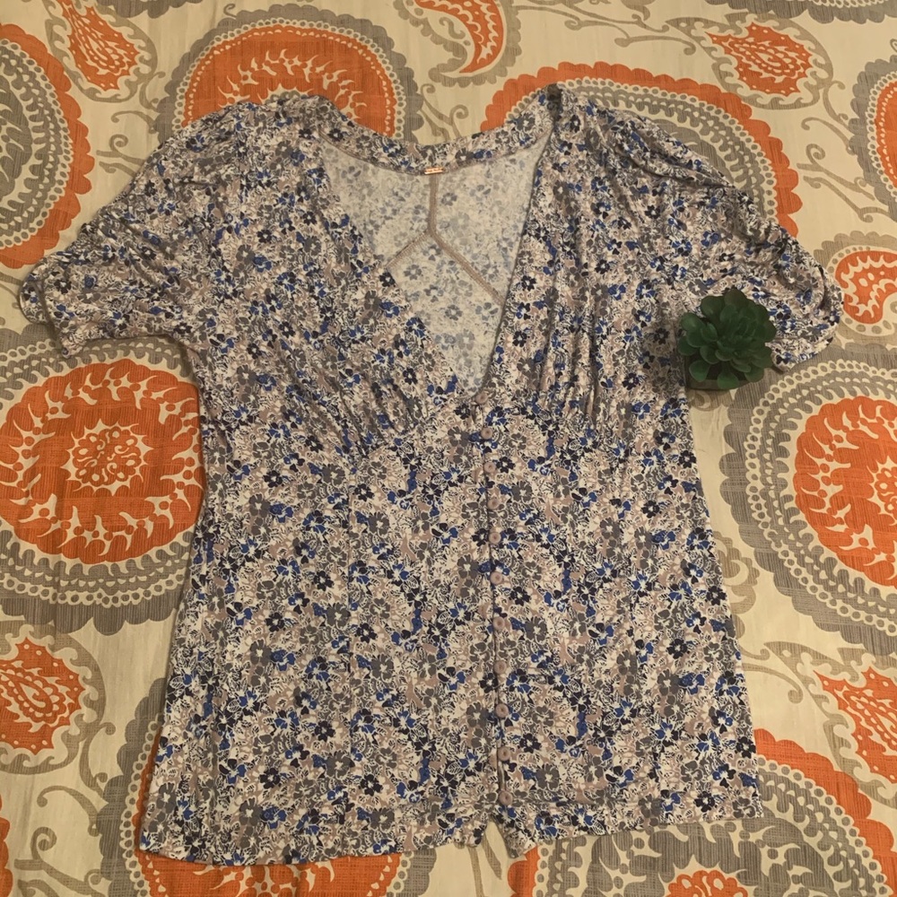 Free People floral blouse